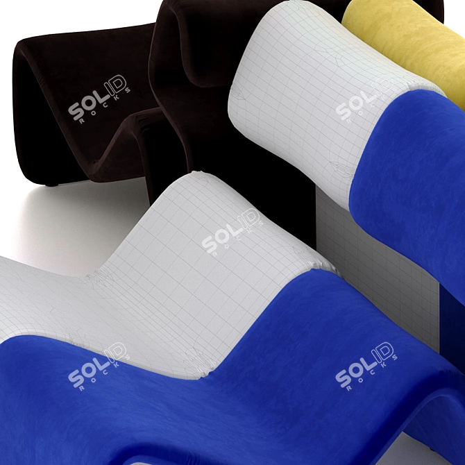 Etcetera Lounge Set with Footstool 3D model image 5