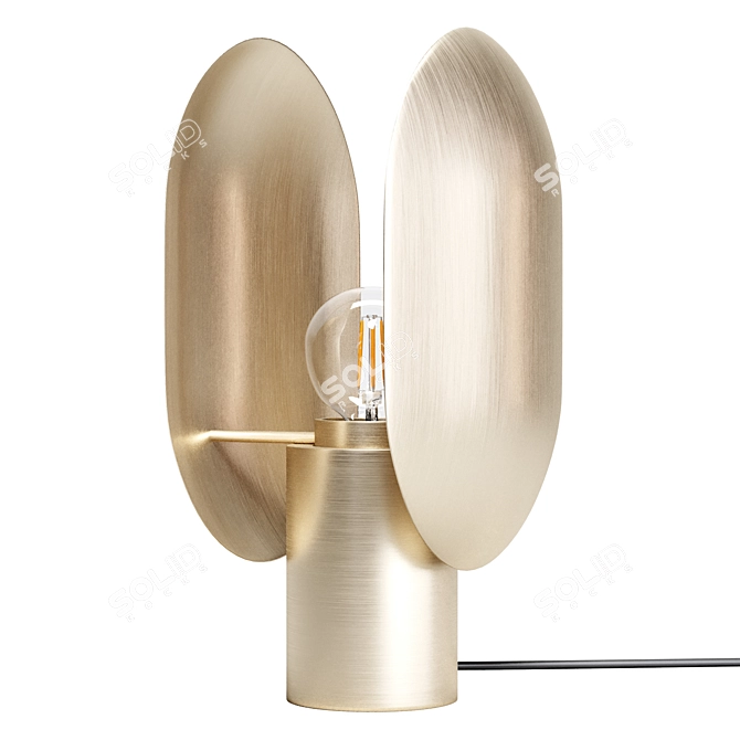 Elegant Dual Shade Table Lamp 3D model image 1