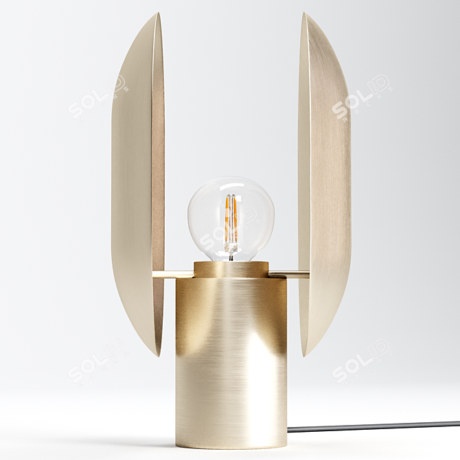 Elegant Dual Shade Table Lamp 3D model image 2