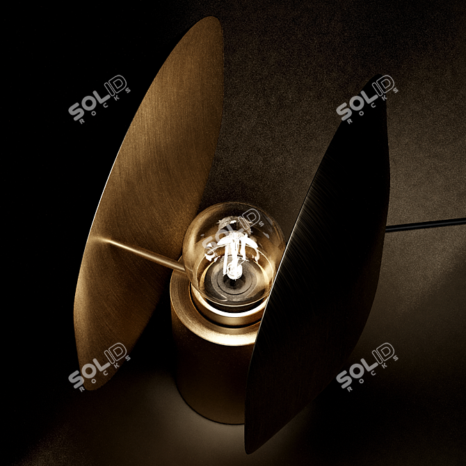 Elegant Dual Shade Table Lamp 3D model image 6