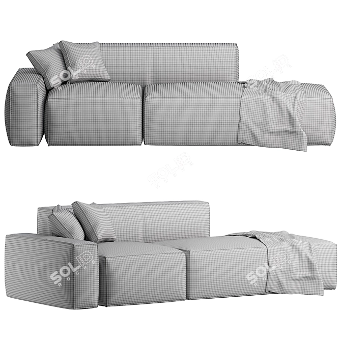 Modern 2015 Boca Sofa Model 3D model image 4