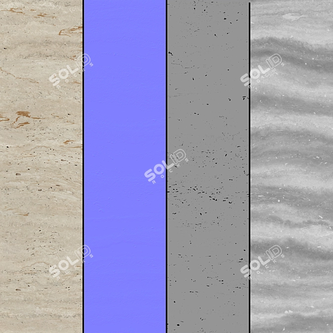 Travertine Stone Texture Pack 3D model image 5