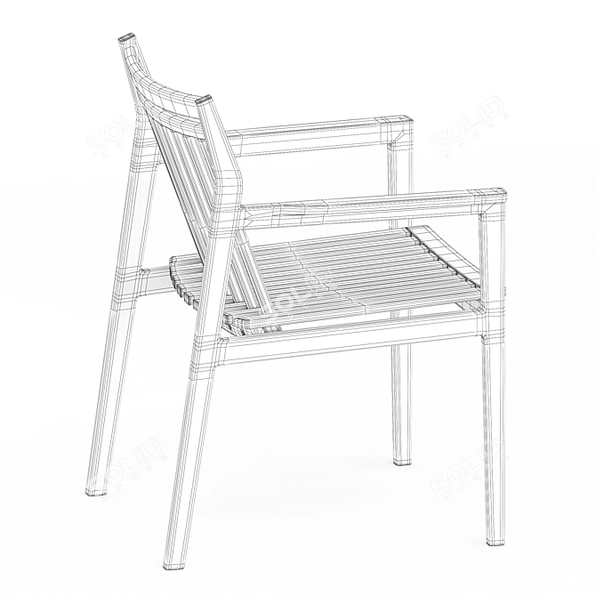 Scandinavian Style Sammen M1 Chair 3D model image 8