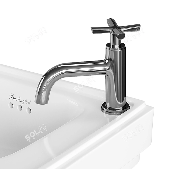 Burlington Riviera 2TH Washbasin 3D model image 3