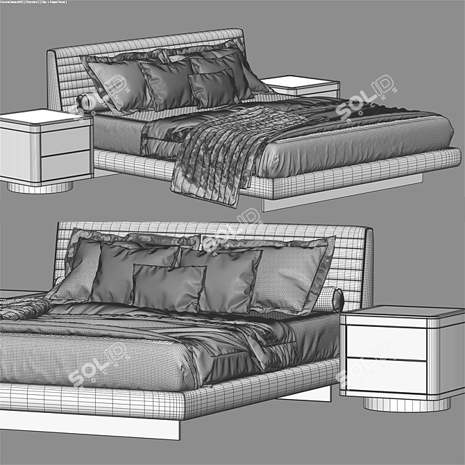 Modern Minotti Roger Sofa Model 3D model image 5