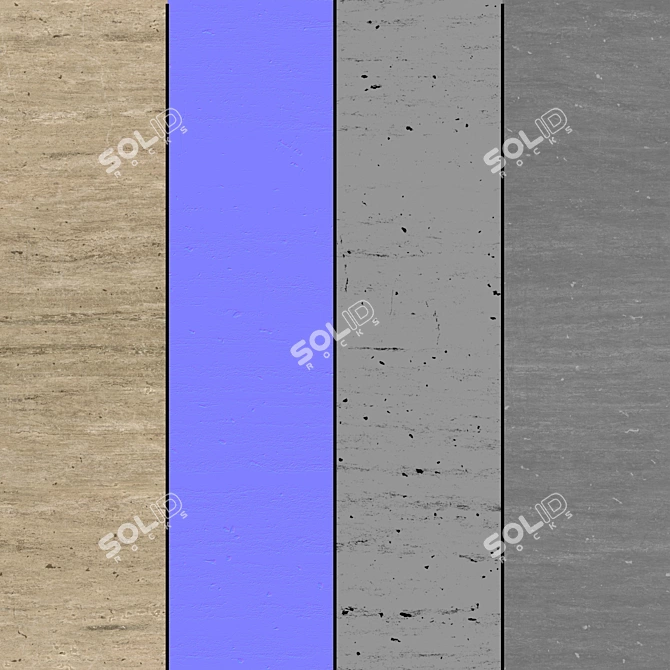 Travertine Stone Texture, 4K Render 3D model image 3