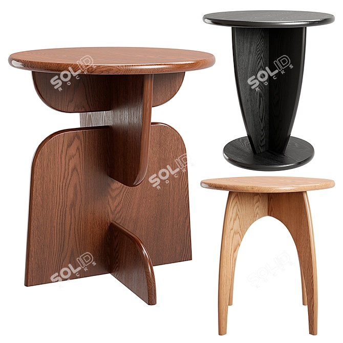 Orient Sculptural Tables La Redoute 3D model image 1