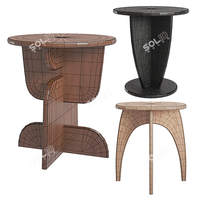 Orient Sculptural Tables La Redoute 3D model image 5