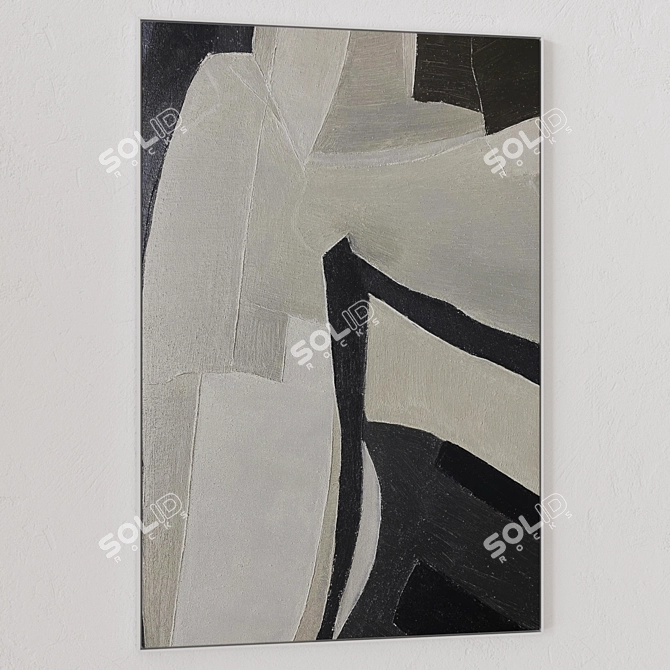 Modern Wall Paintings Collection 3D 3D model image 1