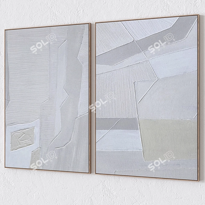  Modern Wall Paintings Set 2206 3D model image 2