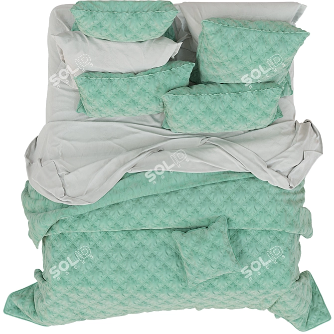 Bianca Barclay Olive Coverlet Set 3D model image 3