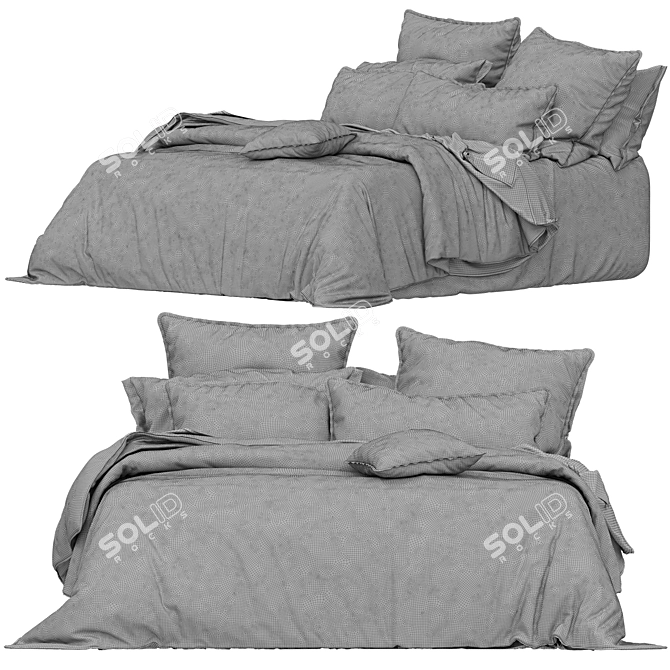 Bianca Barclay Olive Coverlet Set 3D model image 5