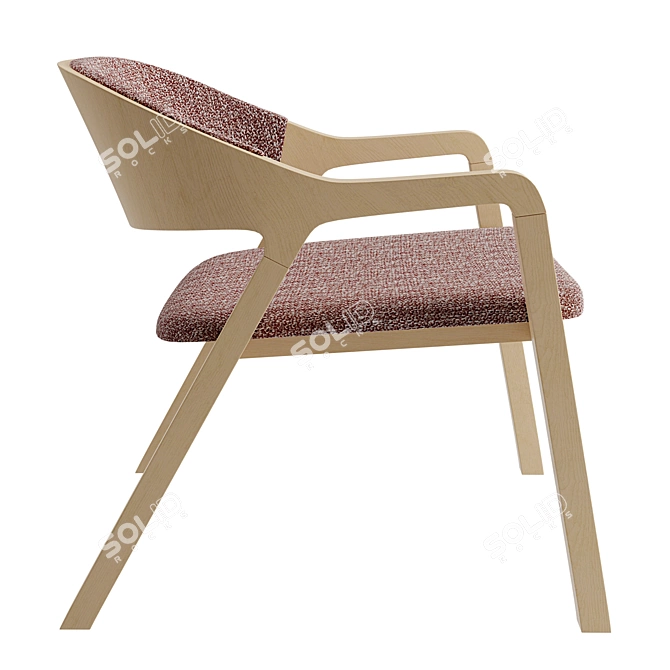 Elegant Layer 093 Lounge Armchair 3D model image 3