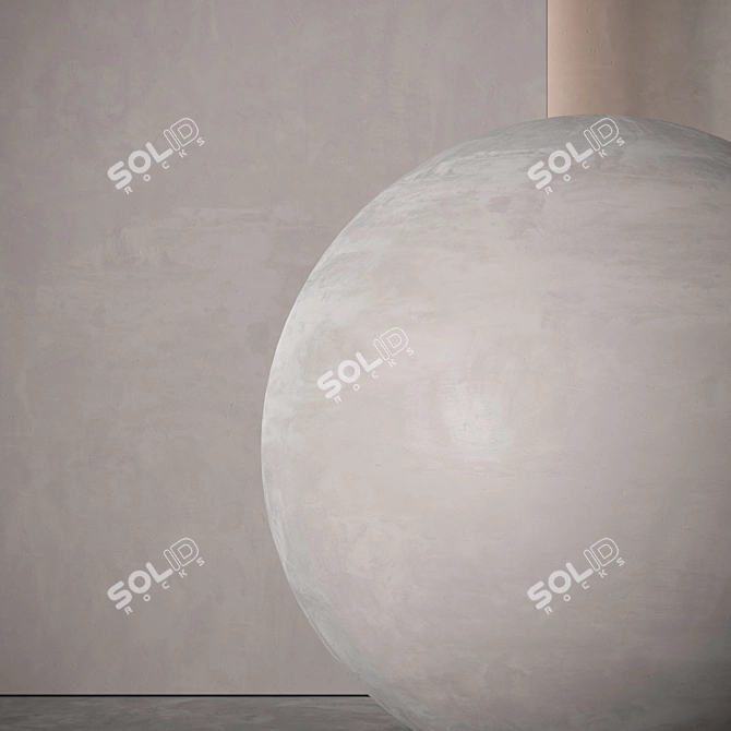 Seamless Matte Plaster Material 3D model image 2