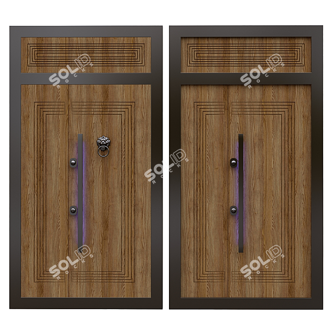 Versatile Modern Rail Door 3D model image 1