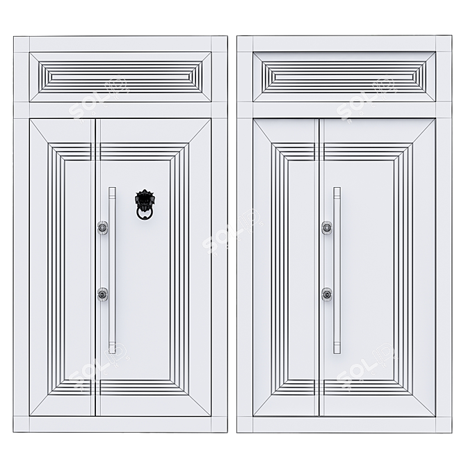 Versatile Modern Rail Door 3D model image 2