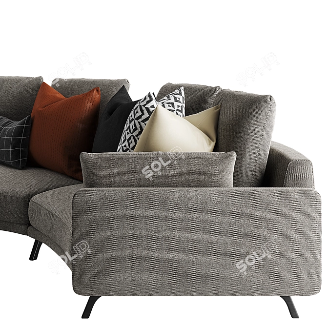 Modern Etienne Sofa Comp.I 3D model image 3