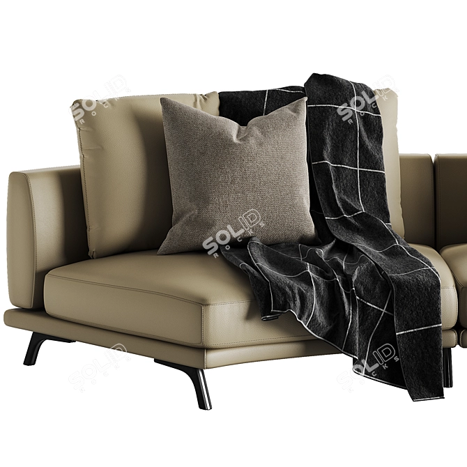 Modern Etienne Sofa Comp.I 3D model image 5