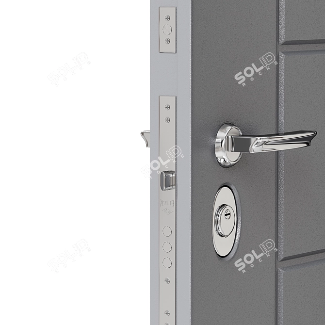 Bravo 17 Metal Entrance Door 3D model image 2