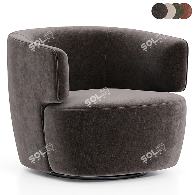 Elain Molteni Armchair: Sleek and Versatile 3D model image 3