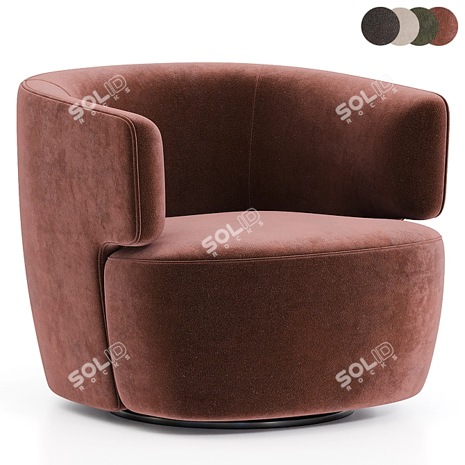 Elain Molteni Armchair: Sleek and Versatile 3D model image 4