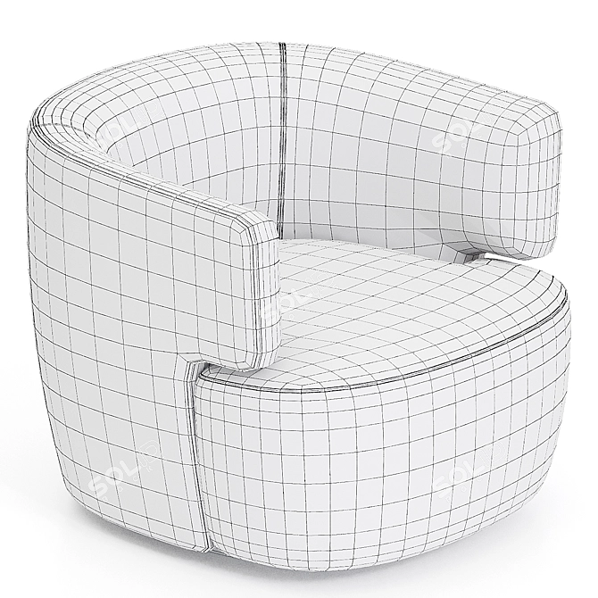 Elain Molteni Armchair: Sleek and Versatile 3D model image 5