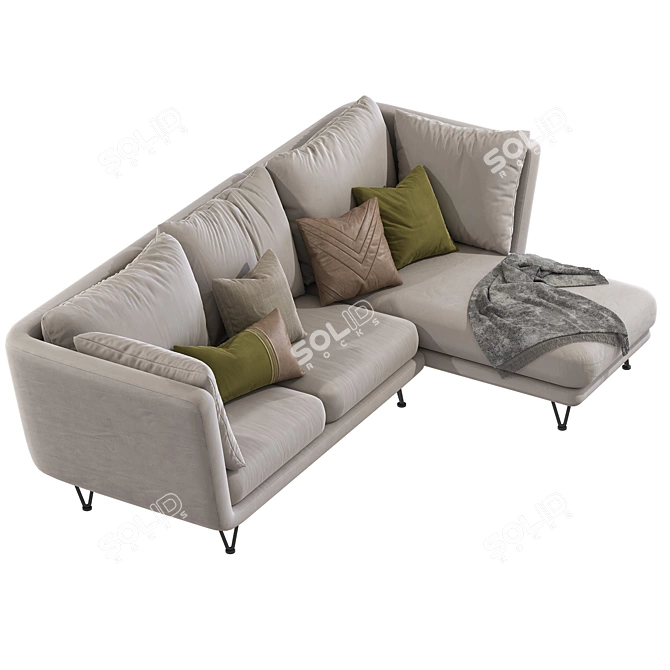 Modern Corner Sofa Topim 18 3D model image 2