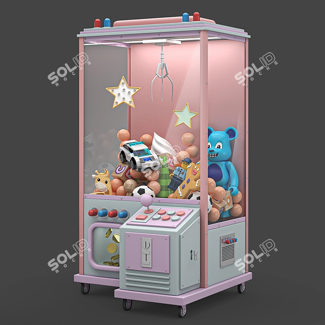 Toy Arcade Game Machine 3D model image 1