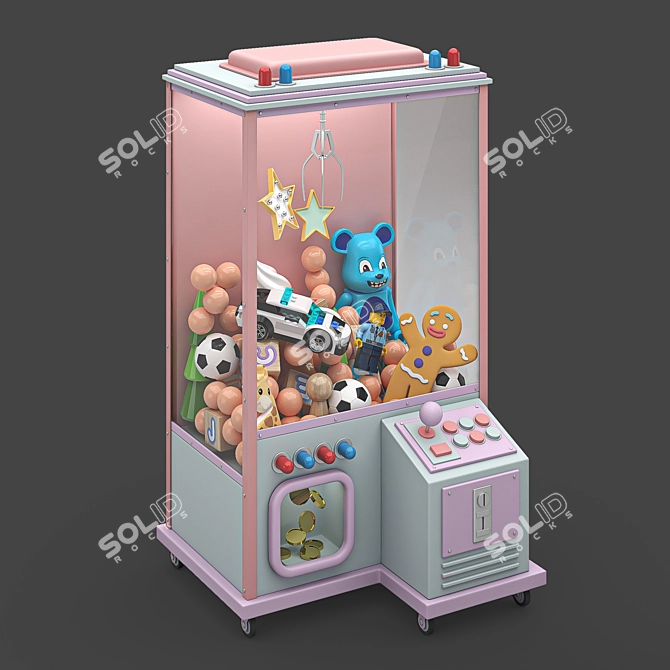 Toy Arcade Game Machine 3D model image 2