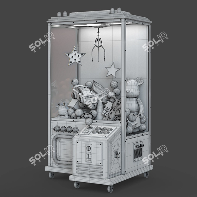 Toy Arcade Game Machine 3D model image 3