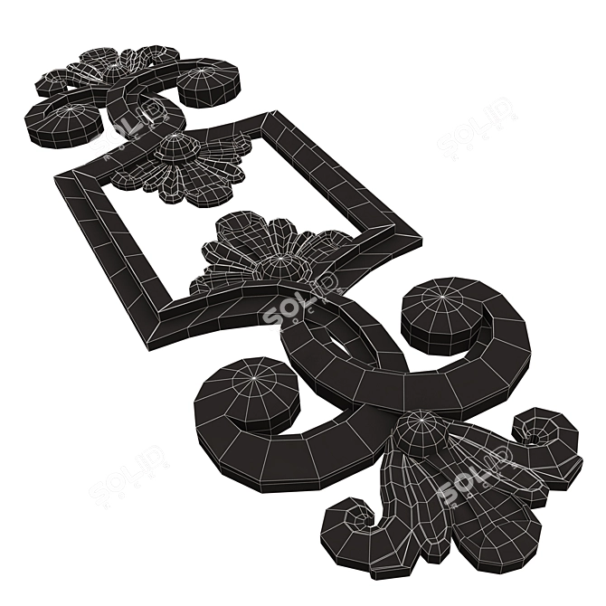 Carved Decor Furniture 3D Model 3D model image 6