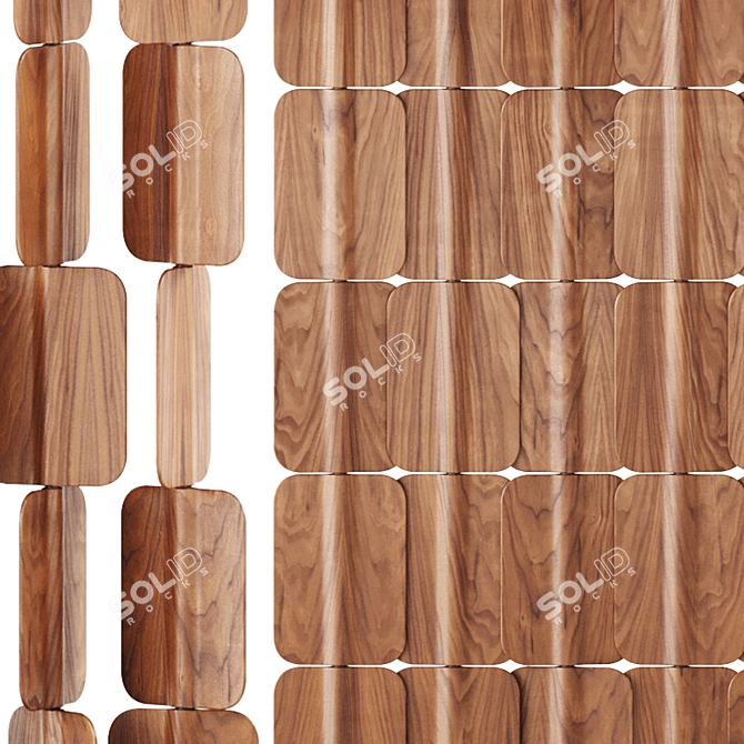 True Design Wood Acoustic Divider 3D model image 4