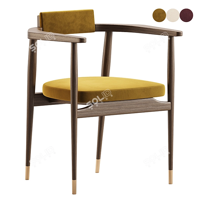 Modern Dining Chair 3D Model 3D model image 1