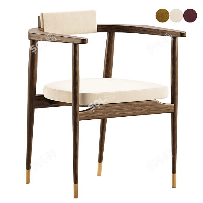 Modern Dining Chair 3D Model 3D model image 3