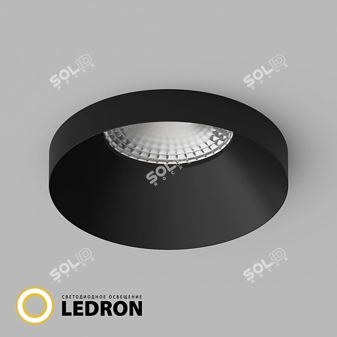 Embedded Non-Tilting Lamp Fixture 3D model image 1
