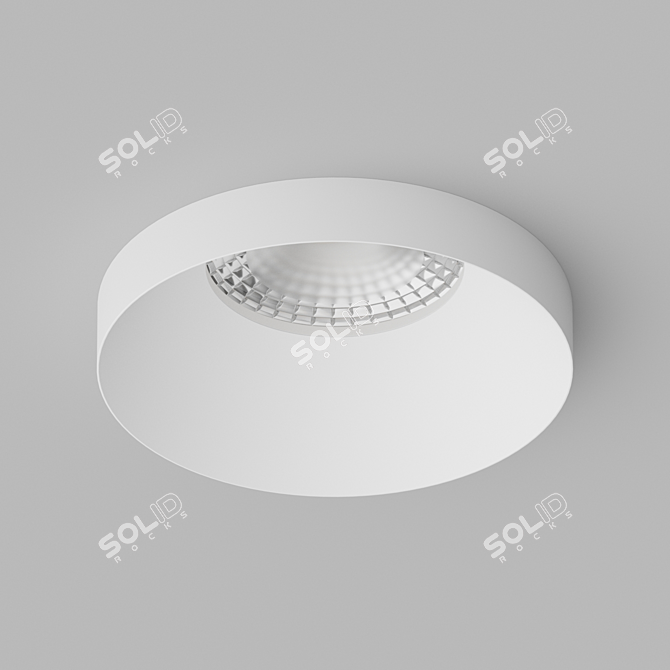 Embedded Non-Tilting Lamp Fixture 3D model image 2