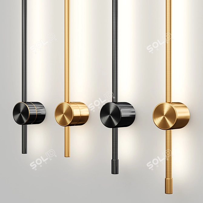 Modern Minimal LED Wall Lamp 3D model image 2