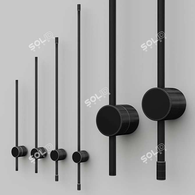Modern Minimal LED Wall Lamp 3D model image 4