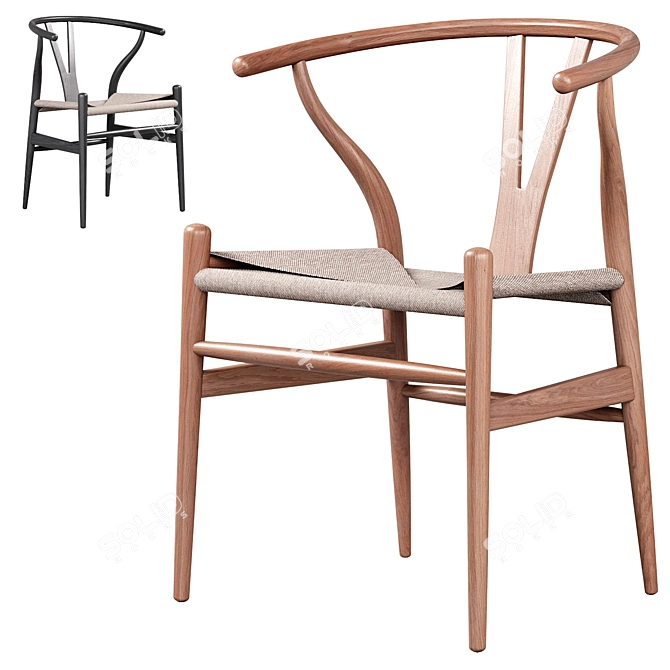 Carl Hansen CH24 Wishbone Chair 3D model image 1