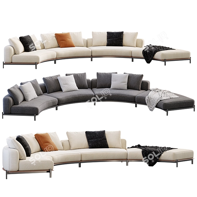 Modern Brera Sofa Design 3D 3D model image 1