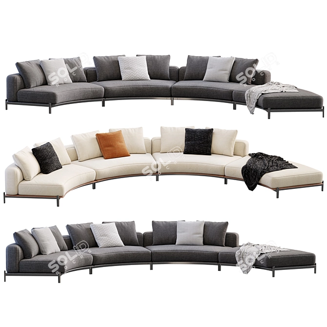 Modern Brera Sofa Design 3D 3D model image 2