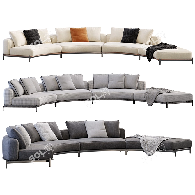 Modern Brera Sofa Design 3D 3D model image 3