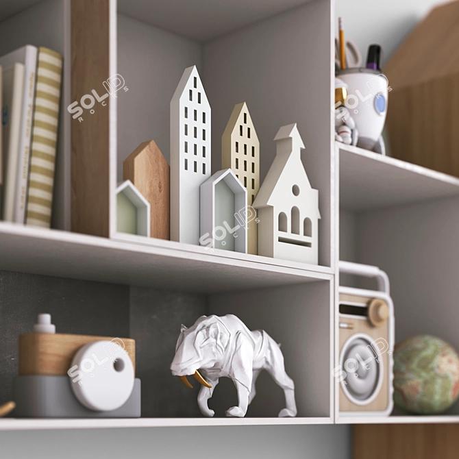 Children's Room Furniture Set 3D model image 3