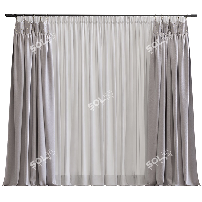 Refurbished Curtain No. 187 3D model image 1