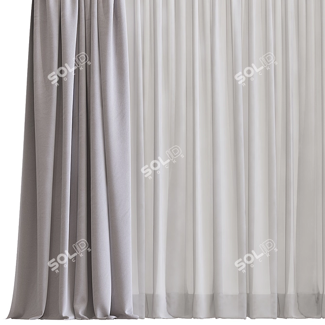 Refurbished Curtain No. 187 3D model image 2