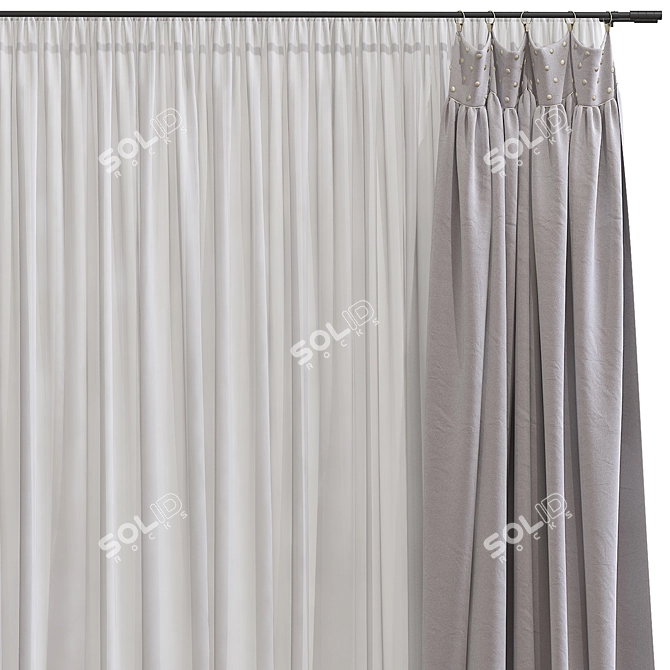 Refurbished Curtain No. 187 3D model image 3