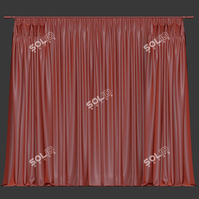 Refurbished Curtain No. 187 3D model image 4