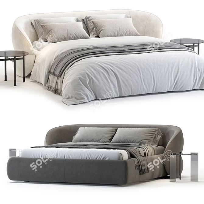 Modern Clip Bed 3D Model 3D model image 1