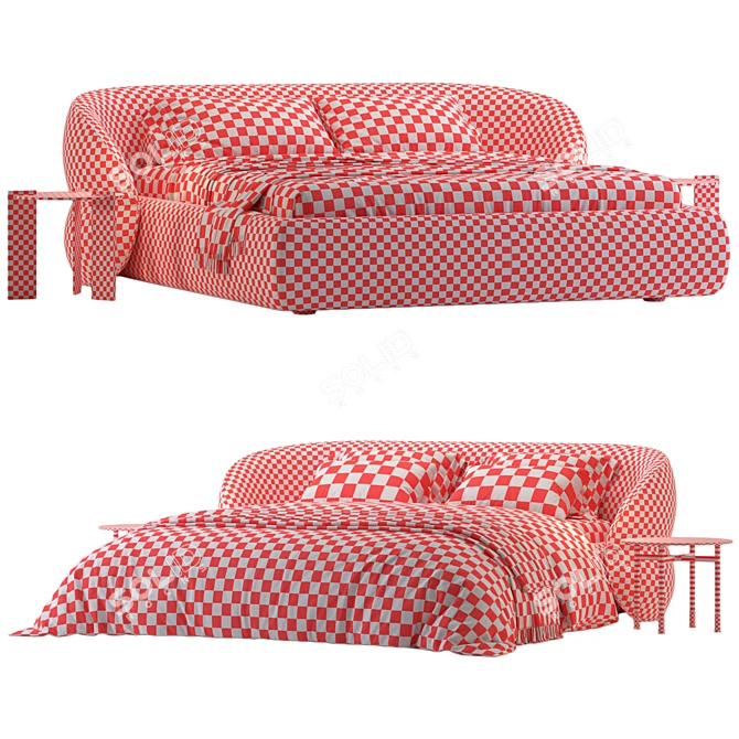 Modern Clip Bed 3D Model 3D model image 4
