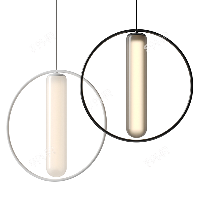Stunning Astrée Pendant Light 3D model image 1